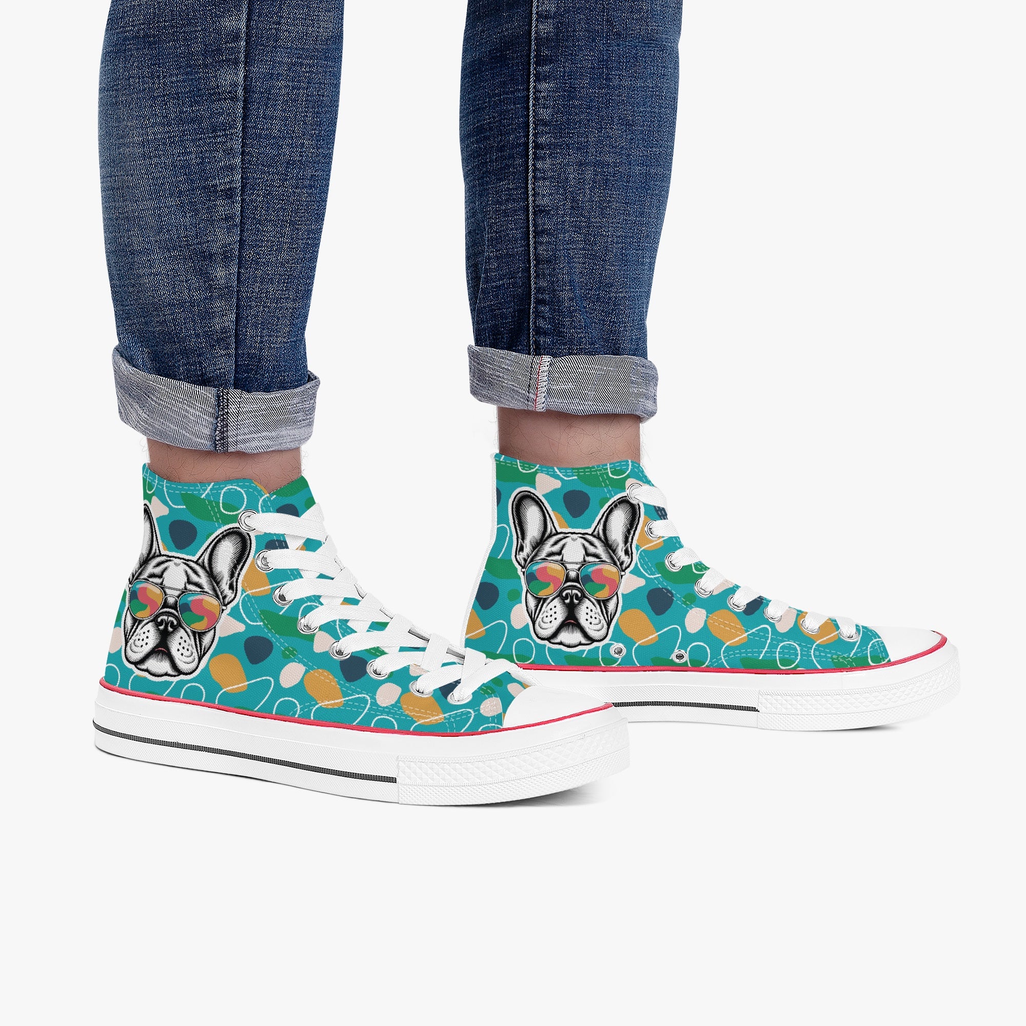 Durable Street-Ready Angel - High-top Canvas Shoes as a Gift Stylish