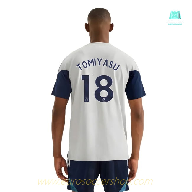 2025-2026 Arsenal Training Tee (Grey) (Tomiyasu 18)