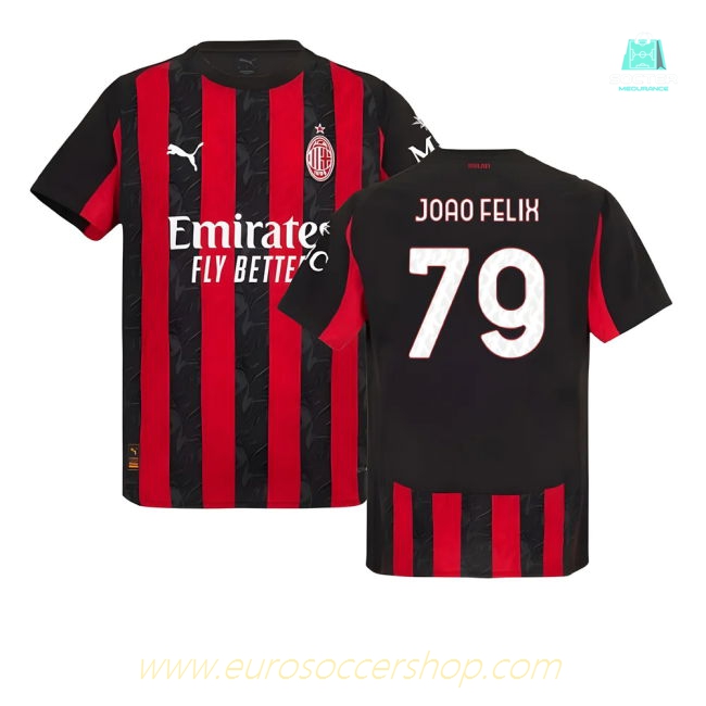 2025-2026 AC Milan Authentic Home Shirt (Joao Felix 79)