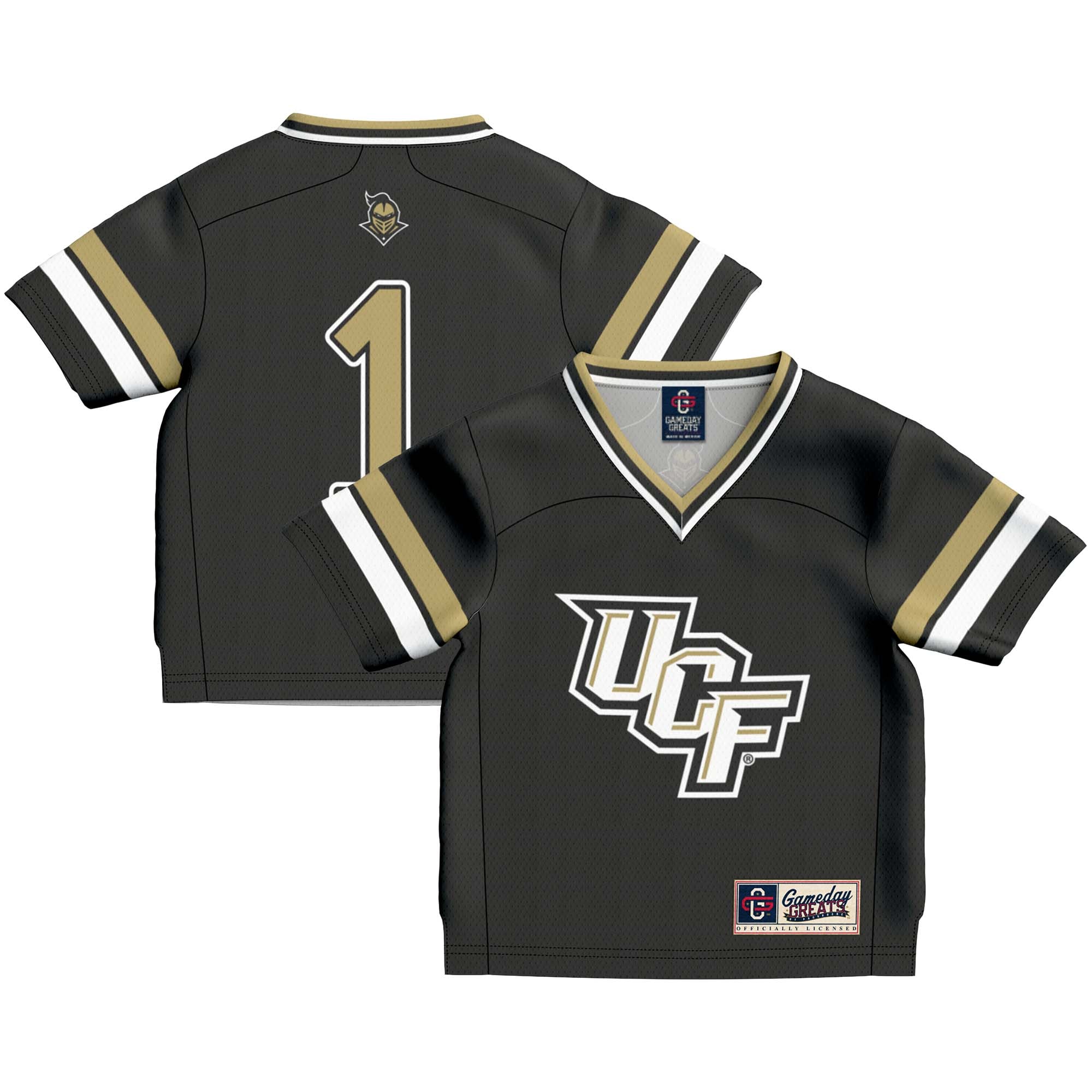[NJP] UCF Knights GameDay Greats Toddler Lightweight Collegiate Football Fashion Jersey - Black