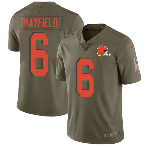 NFL C B Browns #6 Baker Mayfield Brown Limited Jersey --v10