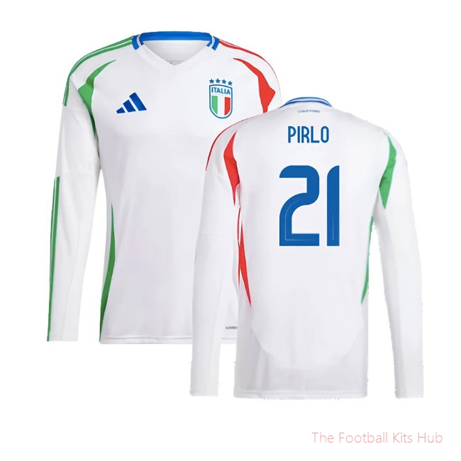2024-2025 Italy Long Sleeve Away Shirt (PIRLO 21)