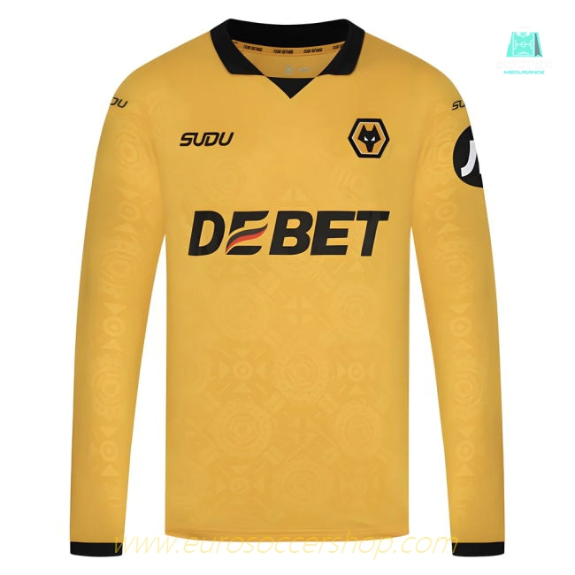 2025-2026 Wolves Long Sleeve Home Shirt