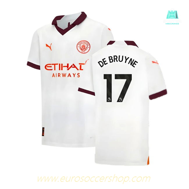 2023-2024 Man City Away Shirt (Kids) (DE BRUYNE 17)