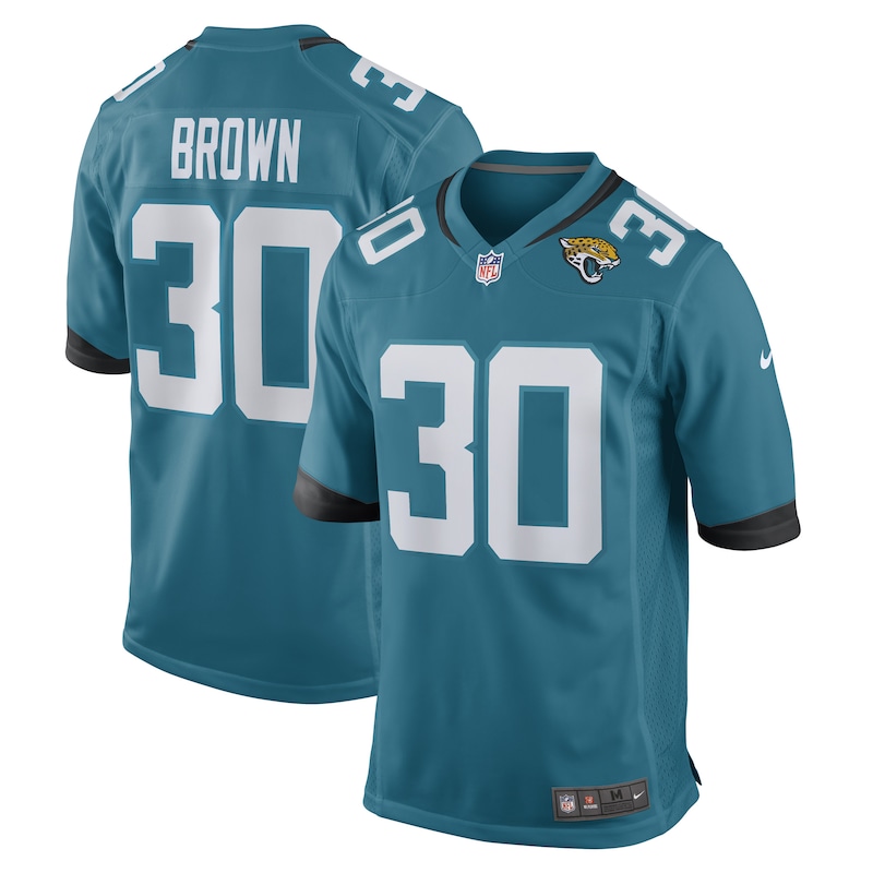None Montaric Brown JAX Jaguars Powerful Premium Material Jersey