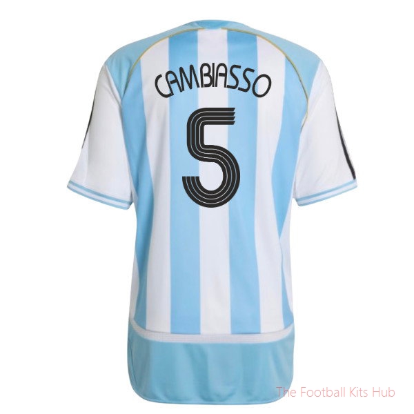 Fan Edition Pro Argentina 2006 Reissue Home Shirt (Cambiasso 5)