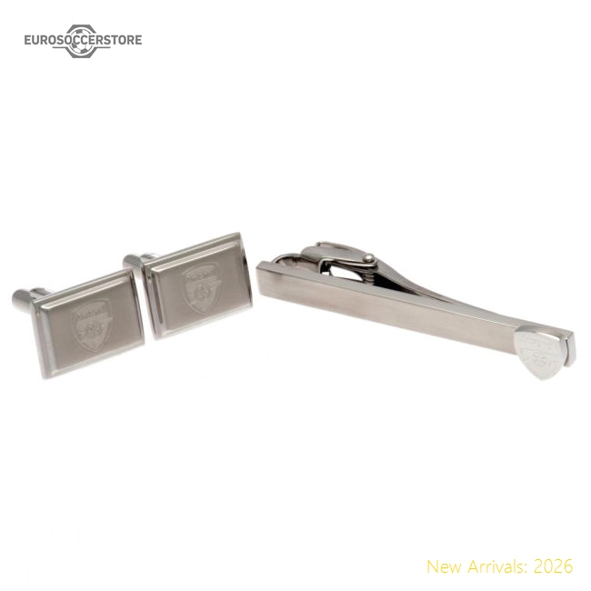 Official Arsenal Fc Tie Slide & Cufflink Set - Premium Quality