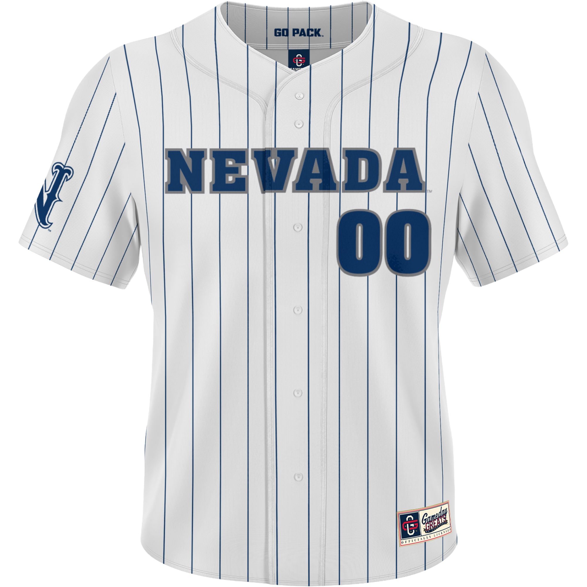 [DDG] Nevada Wolf Pack GameDay Greats Youth Lightweight Collegiate Baseball Pinstripe NIL Pick-A-Player Fashion Jersey - White