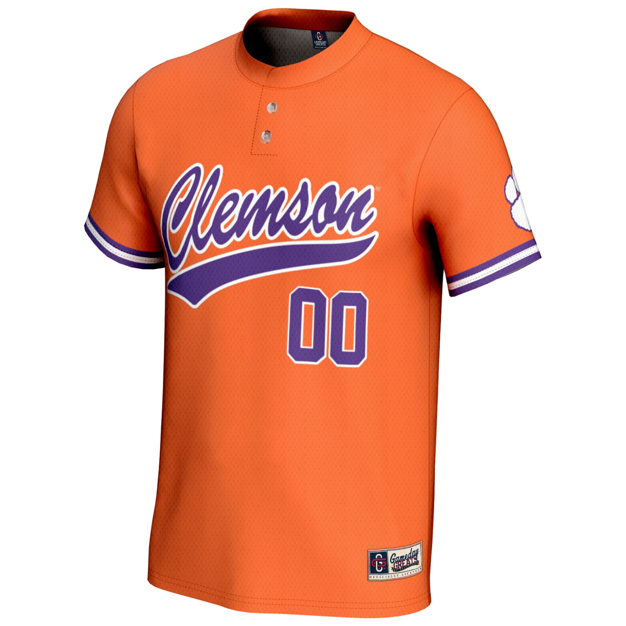 [DDG] Clemson Tigers GameDay Greats Unisex NIL Pick-A-Player Lightweight Softball Jersey - Orange