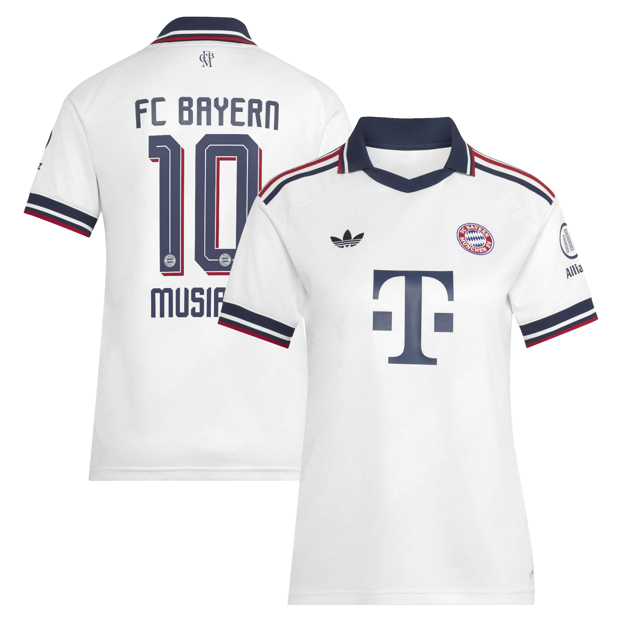 [SJH] Jamal Musiala #42 Bayern Munich Women's 2026/27 Away Replica Jersey - White