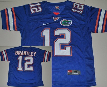 Men's None Blue 2024 replica John Brantley #12 high quality Jersey