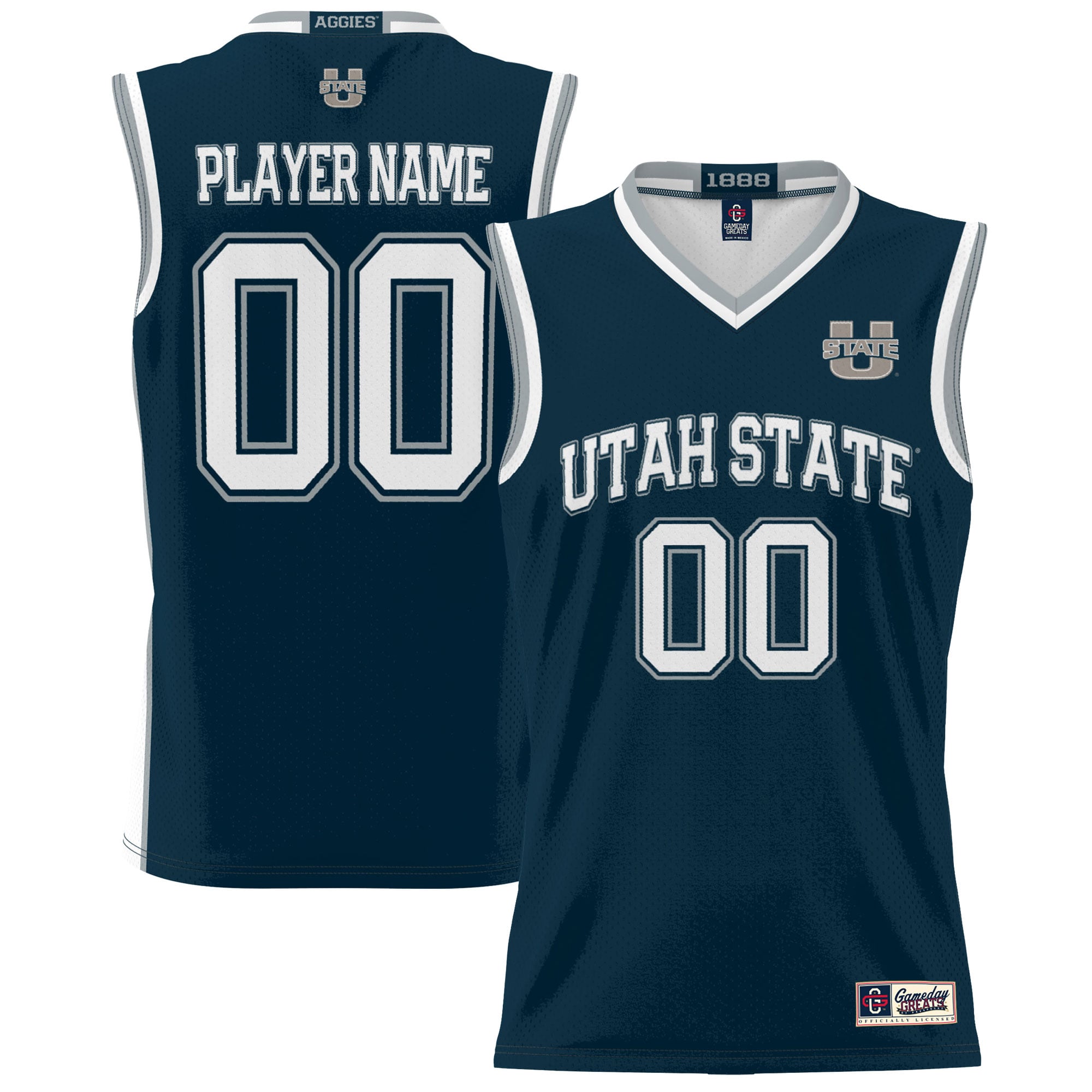 Utah State Aggies GameDay Greats Unisex NIL Pick-A-Player Lightweight Women's Basketball Jersey - Navy