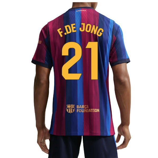 [LLS] 2026-2027 Barcelona Authentic Aero-Fit Match Home Shirt (F.De Jong 21)