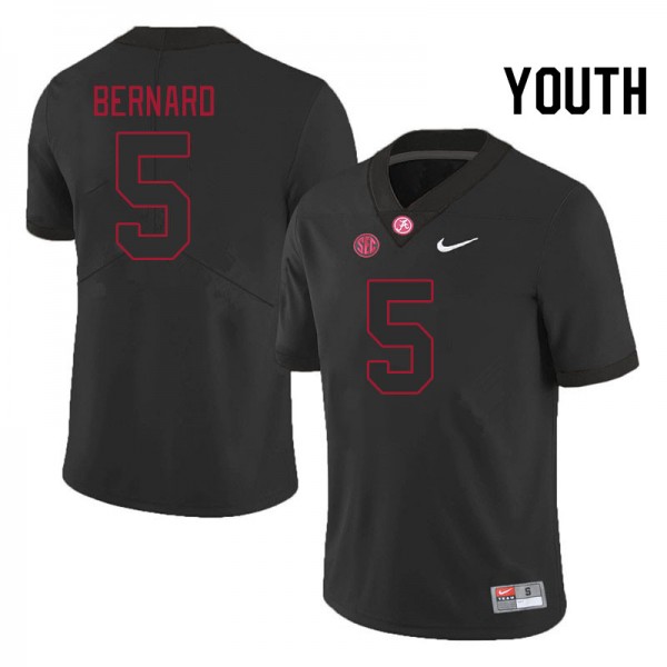Youth Alabama Crimson Tide #5 Germie Bernard Blackout Nike Stitch Jersey