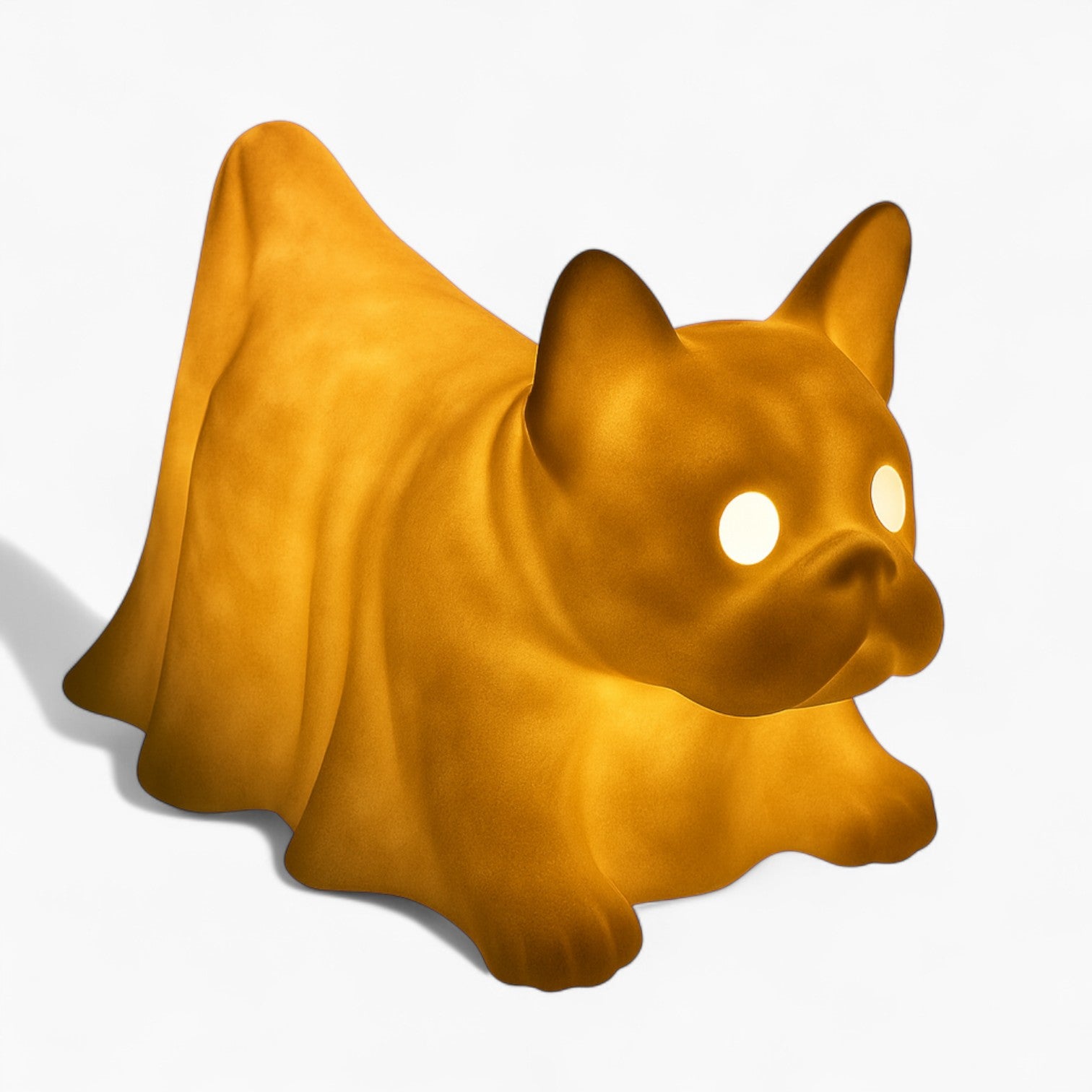 Stylish Spookglow French Bulldog Ghost Lamp – Resin Halloween Night L...