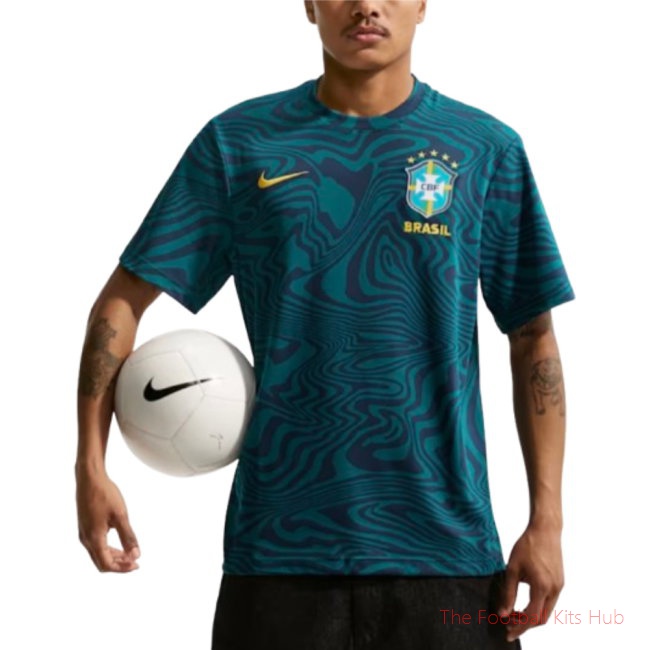 2026-2027 Brazil Primary Dri-Fit Shirt (Geode Teal)