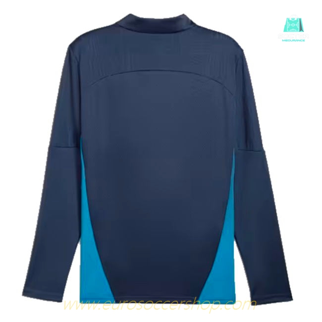 2024-2025 Man City Training 1/4 Zip Top (Inky Blue)