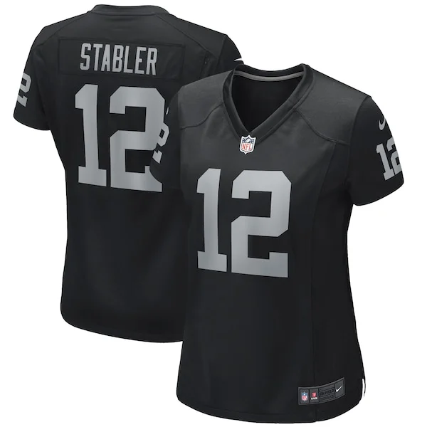 None Ken Stabler Game Jersey - Black | NFL Player Jersey | NFL Footbal