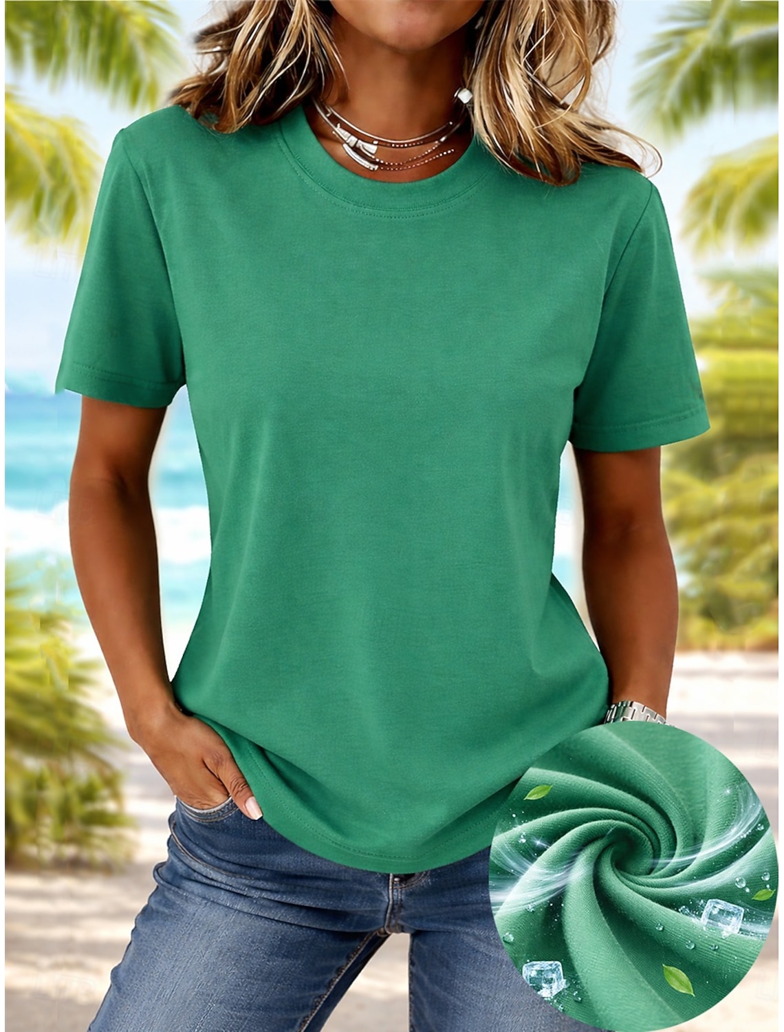 Women's 100% Cotton T-Shirts - Quality Basic Short Sleeve V Neck Tee