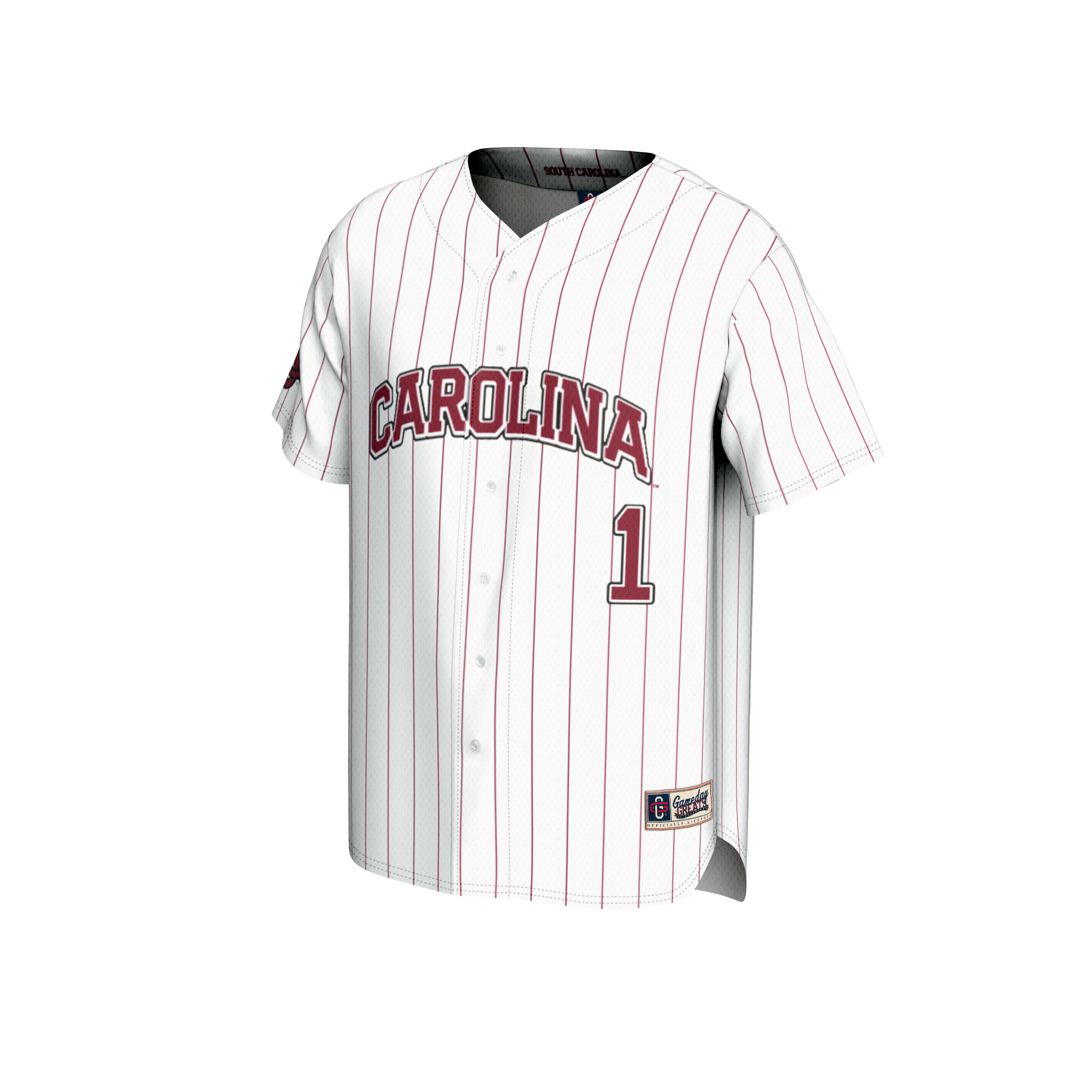 [DDG] South Carolina Gamecocks GameDay Greats Youth Lightweight Baseball Fashion Jersey - White