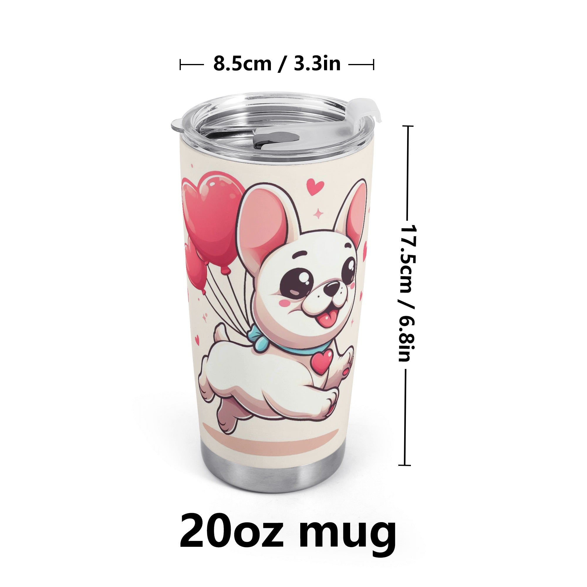 Street-Ready Stylish Tucker - Tumbler for French Bulldog Lovers