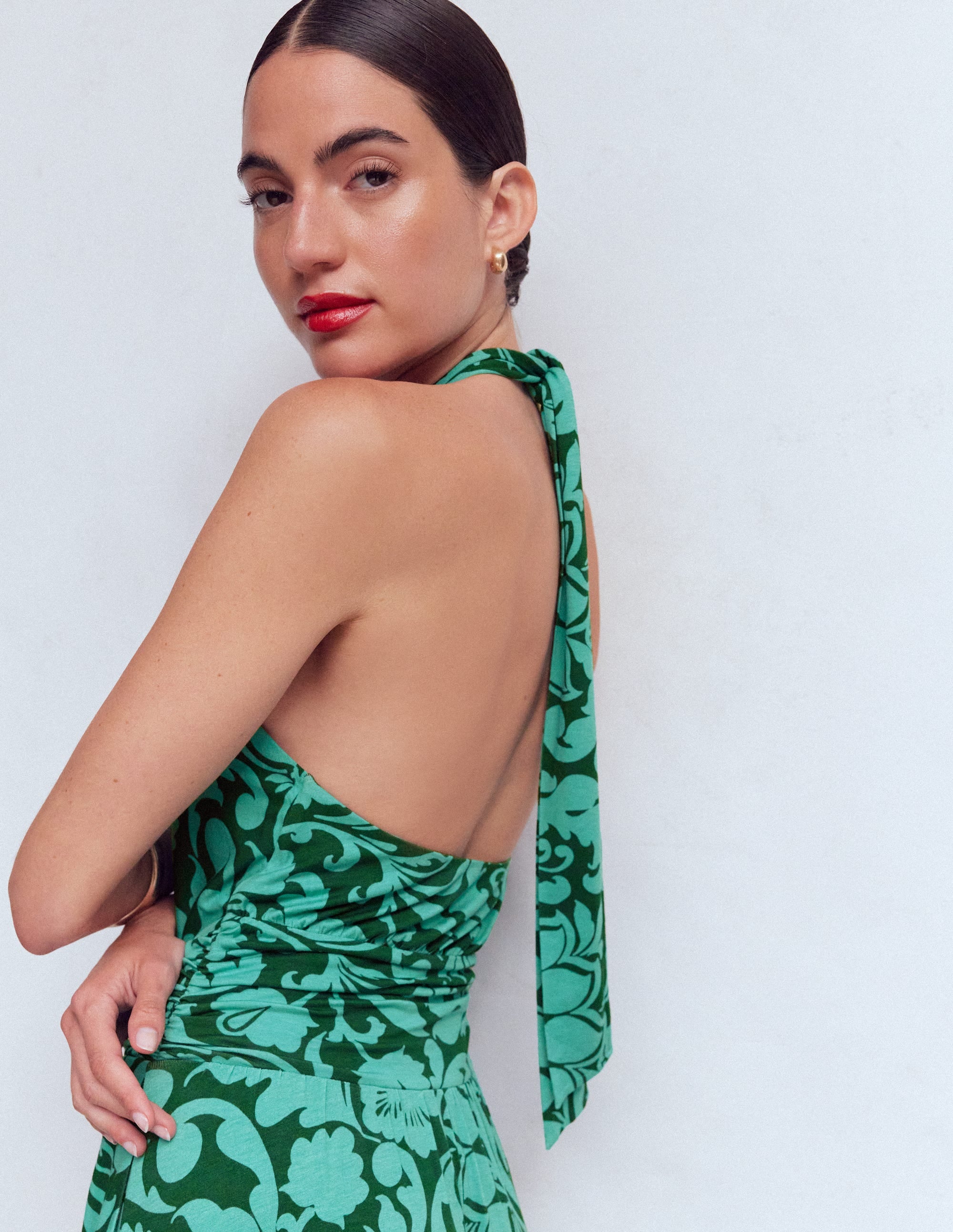 Sydney Twist Neck Jersey Dress