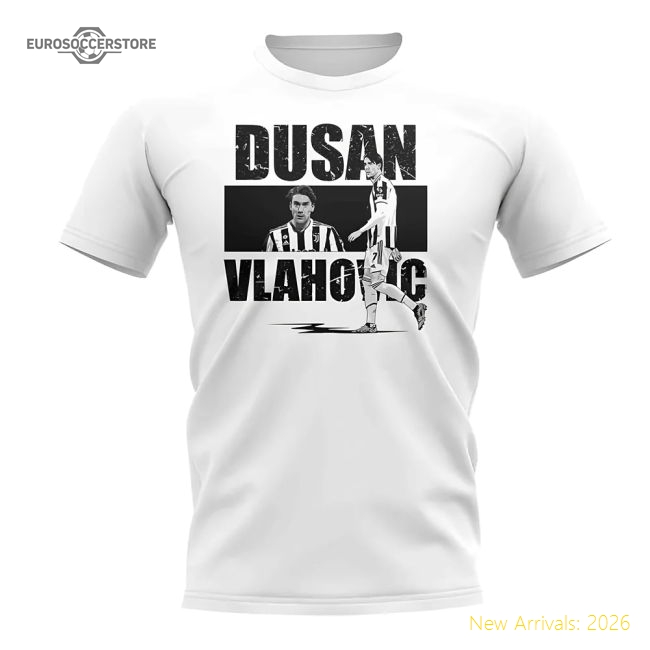 Dusan Vlahovic Player Collage Tee (white) - Cost-effective