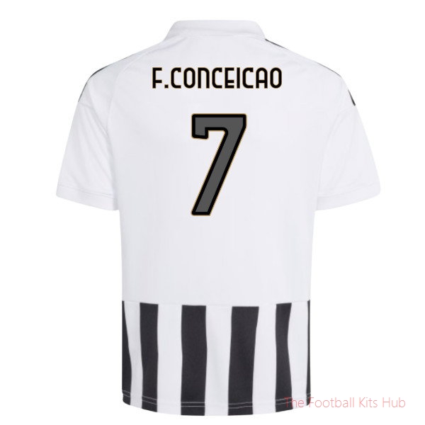 Juventus Home Shirt 2026-2027 F Conceicao #7 Kids' Football Jersey