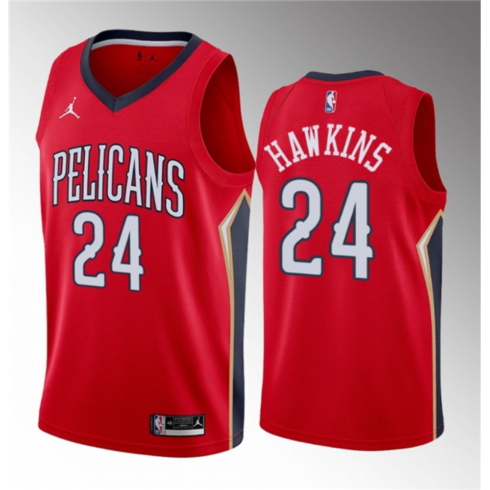 Professional Grade Men's Pelicans #24 Jordan Red Basketball Jersey