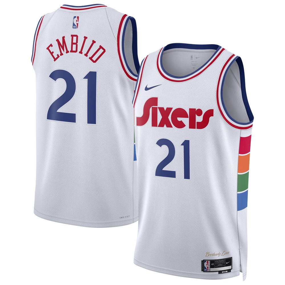 Premium Joel Embiid Philadelphia 76ers Jersey White - City Edition