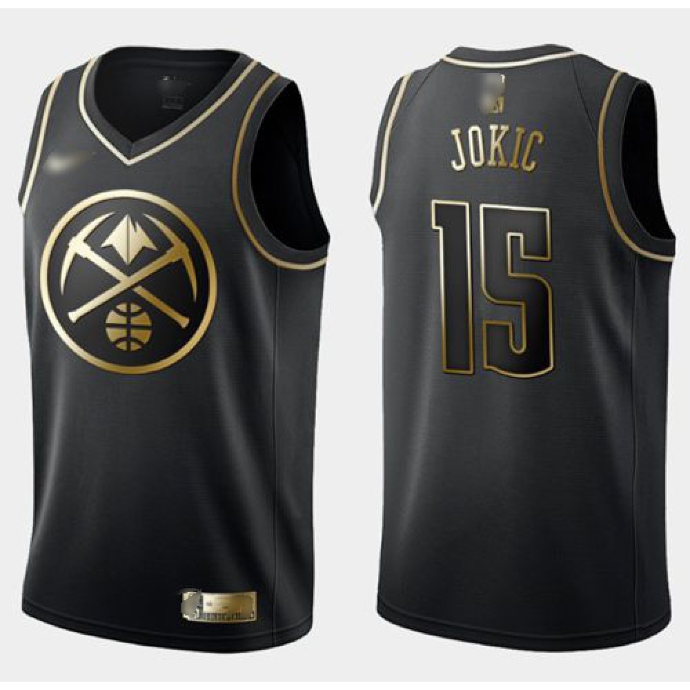 Pro Grade Jersey Denver Nuggets Nikola Jokic15 - Black - Basketball Fan Gear