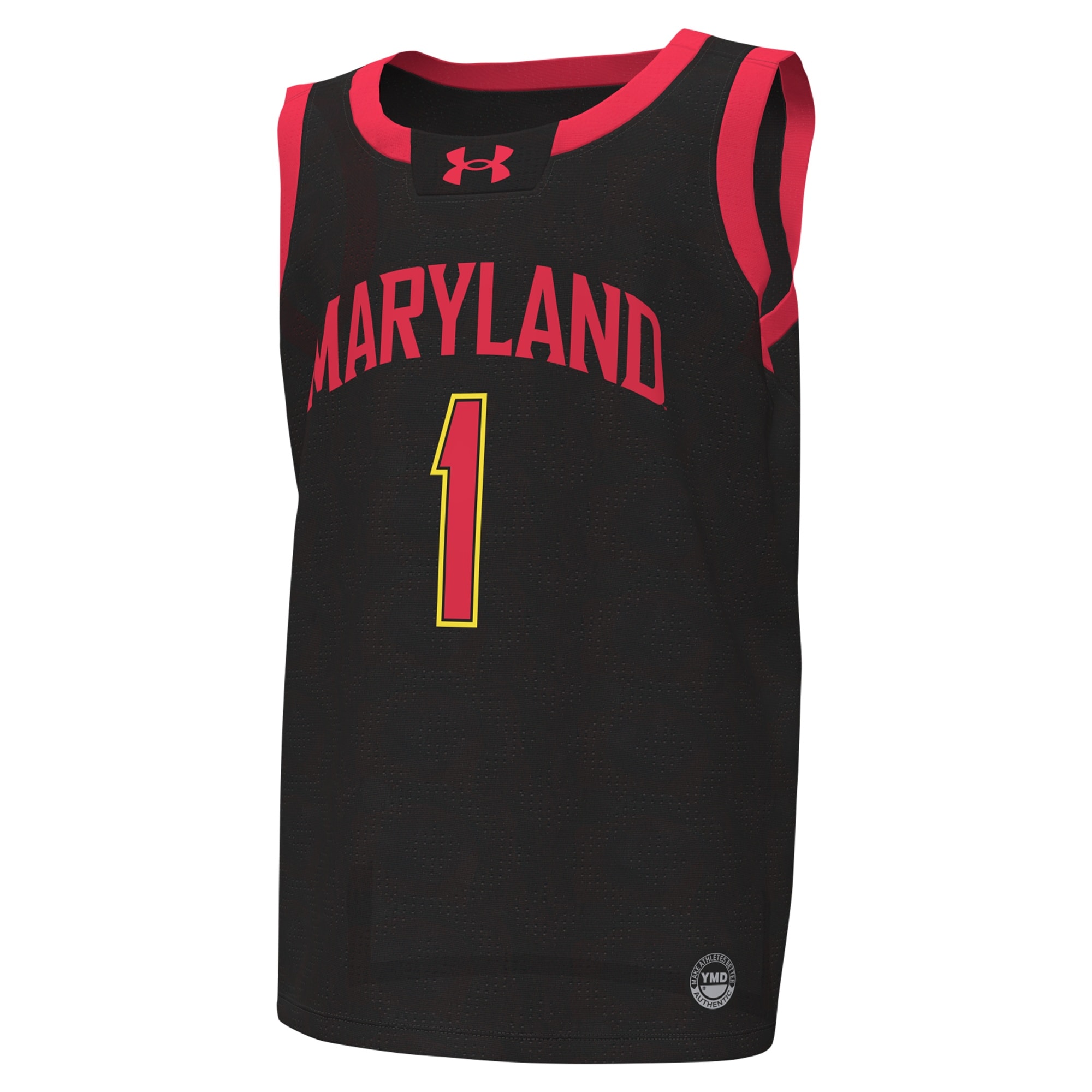 [DDG] #1Maryland Terrapins Youth Replica Basketball Jersey - Black
