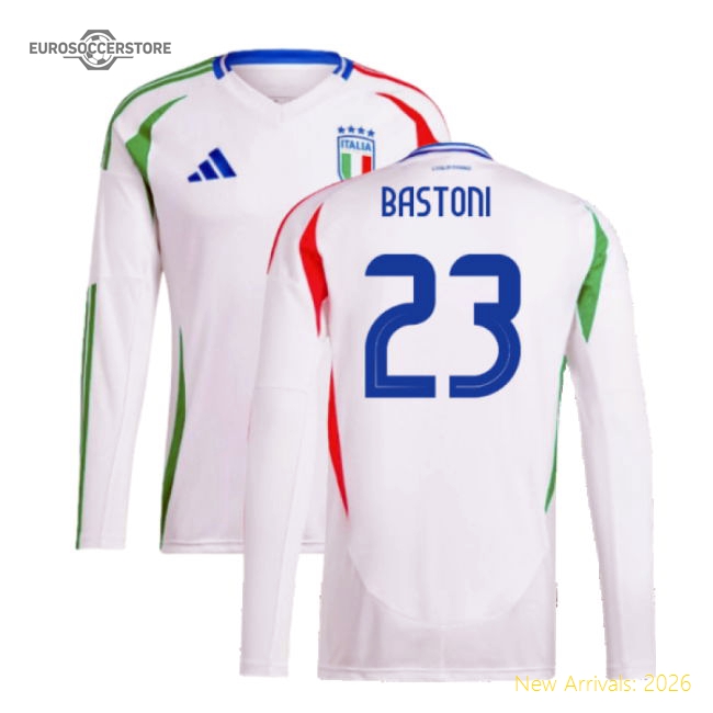 2024-2025 Italy Long Sleeve Away Shirt (BASTONI 23)