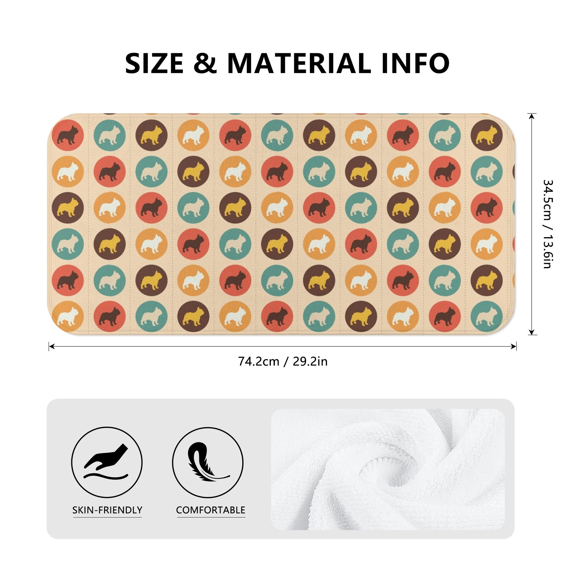 Lifestyle-Driven Cozy Pepper - Towel For Frenchie Lovers for Home Use