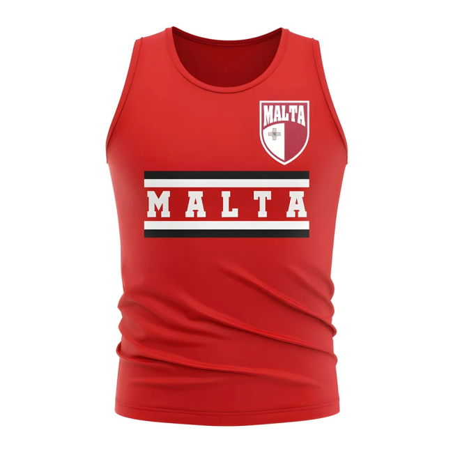 Malta Core Football Country Sleeveless Tee (Red) Authentic