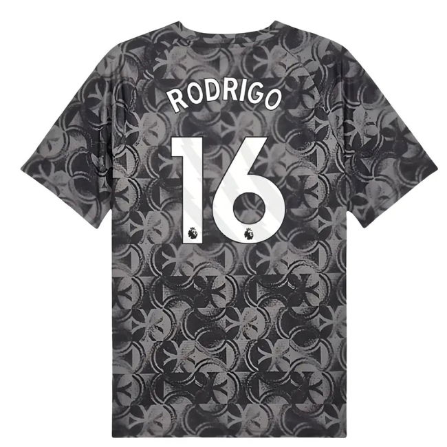2025-2026 Man City Warm Up Jersey (Black) (Rodrigo 16)