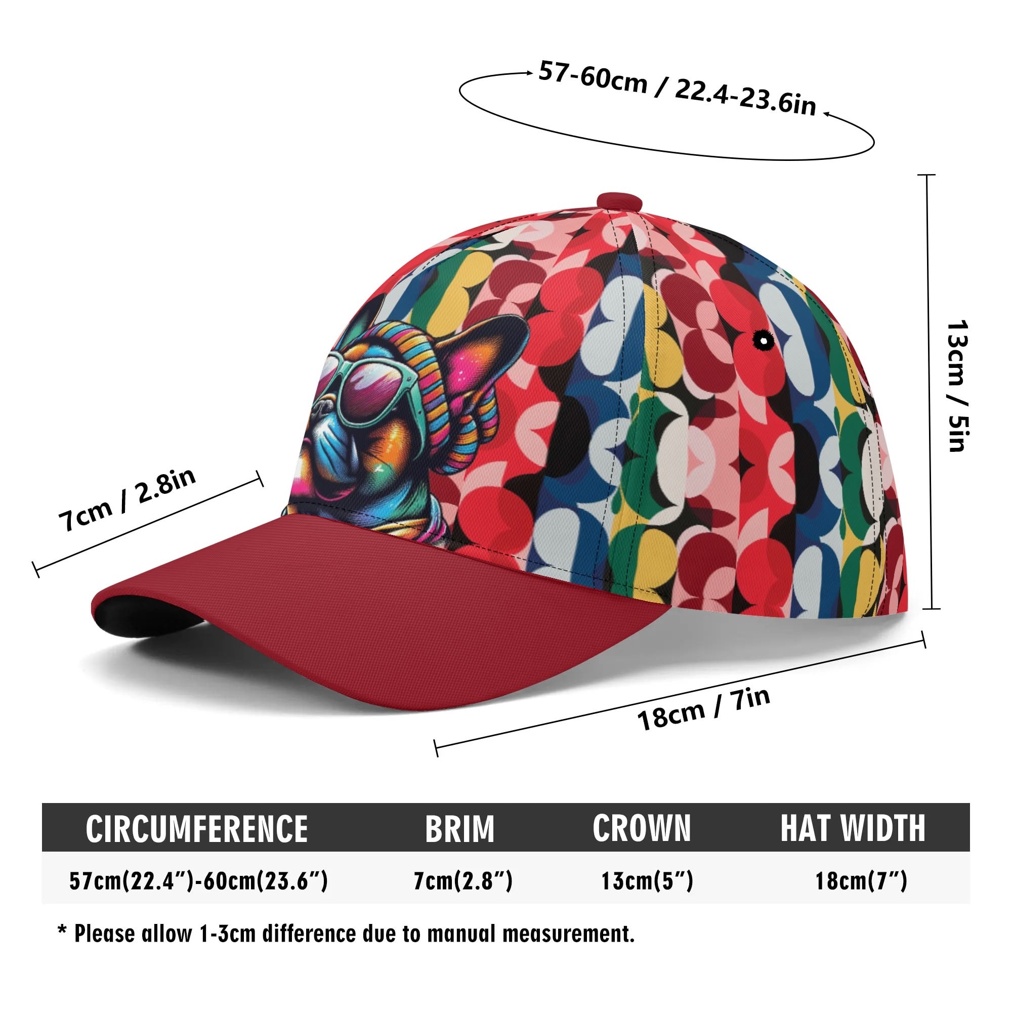 French Bulldog Gracie - Frenchie Baseball Cap For Frenchie Pups