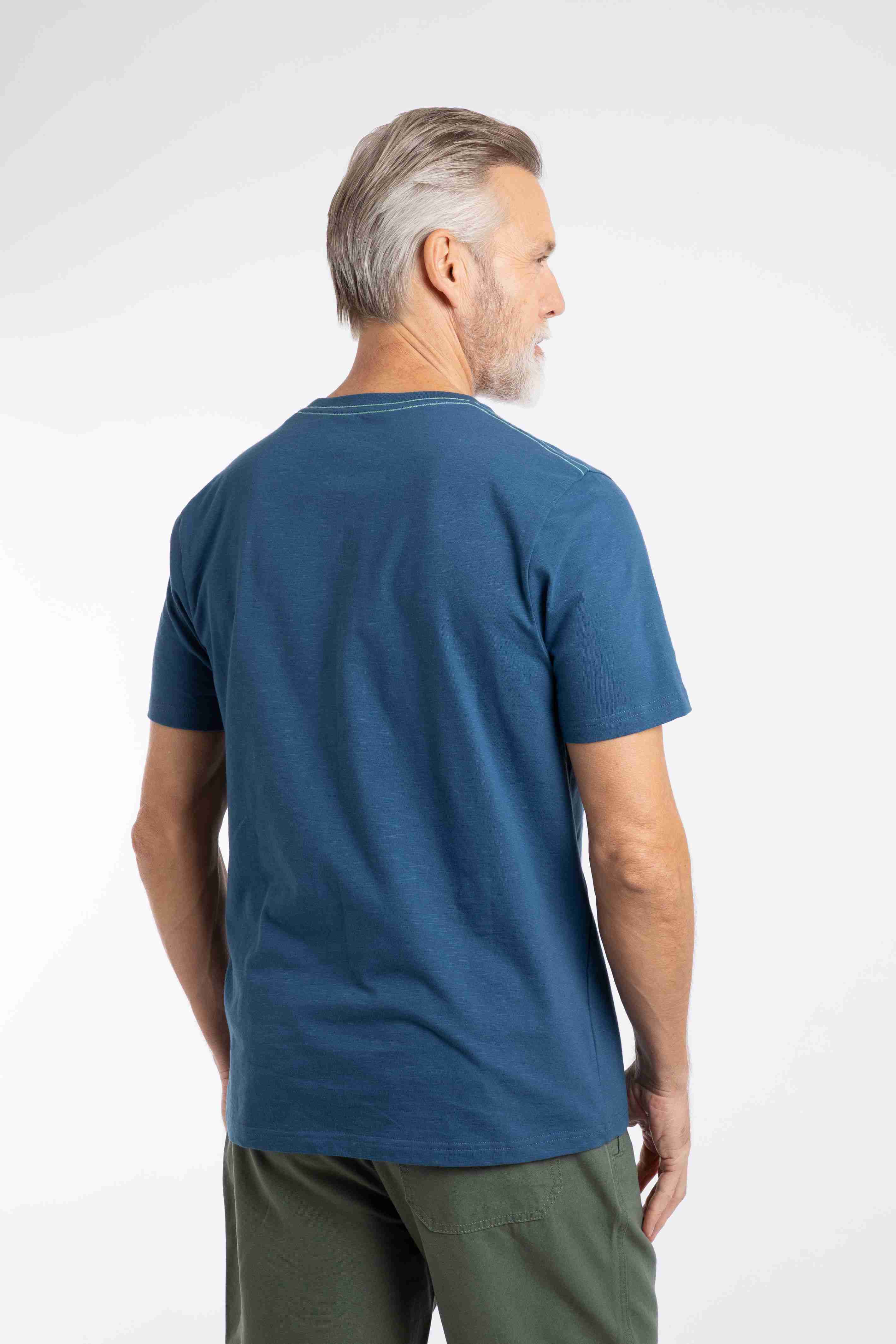 Nautical Sky Front Print Graphic T-Shirt Ensign Blue