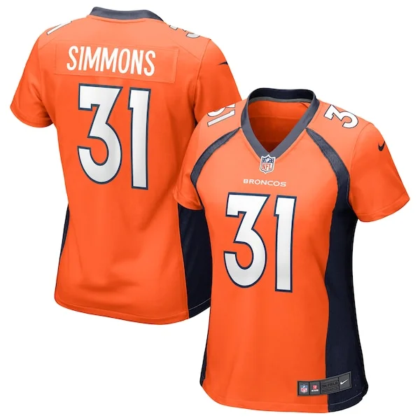 None Justin Simmons Game Jersey - Orange | NFL Player Jersey