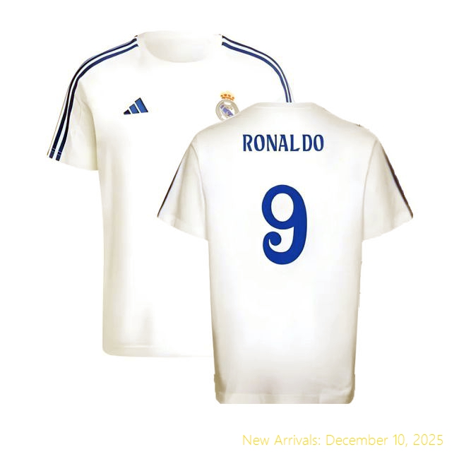 Premium Quality 2024-2025 RM Real Madrid DNA Tee (White) (Ronaldo 9)