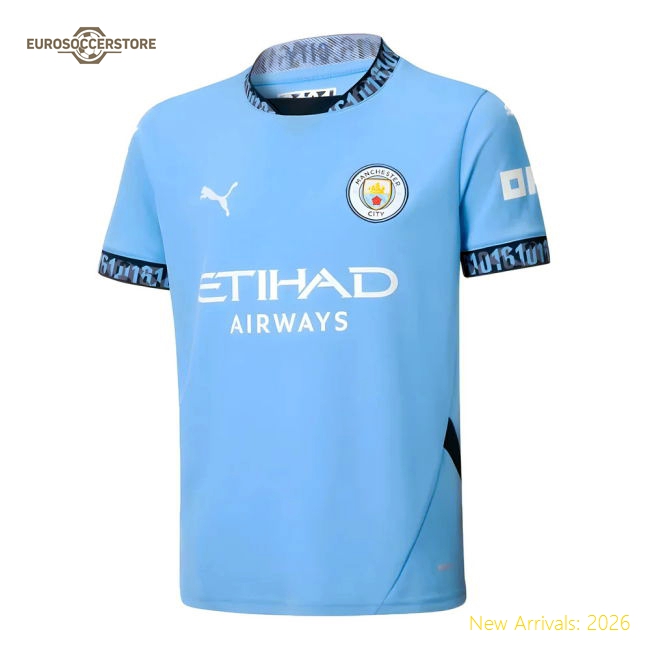 Non-toxic Man City Kids Jersey 2024-2025 Kids-safe Technology