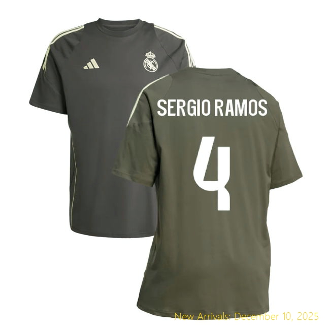 Top Grade 2025-2026 RM Real Madrid Training Tee (Utility Grey) (Sergio