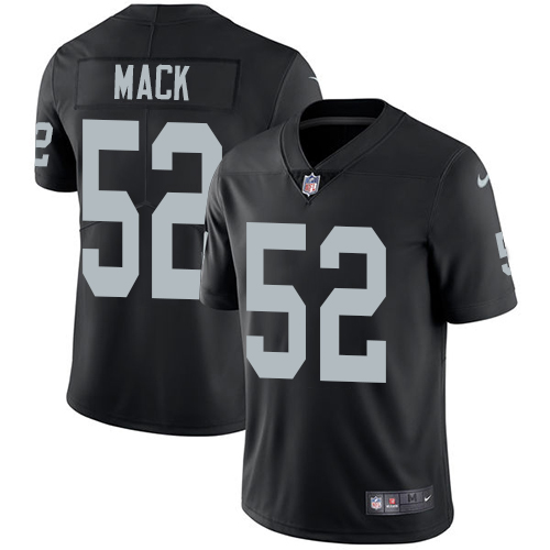 Authentic NFL Oakland Raiders #52 Khalil Mack Black Limited Jersey
