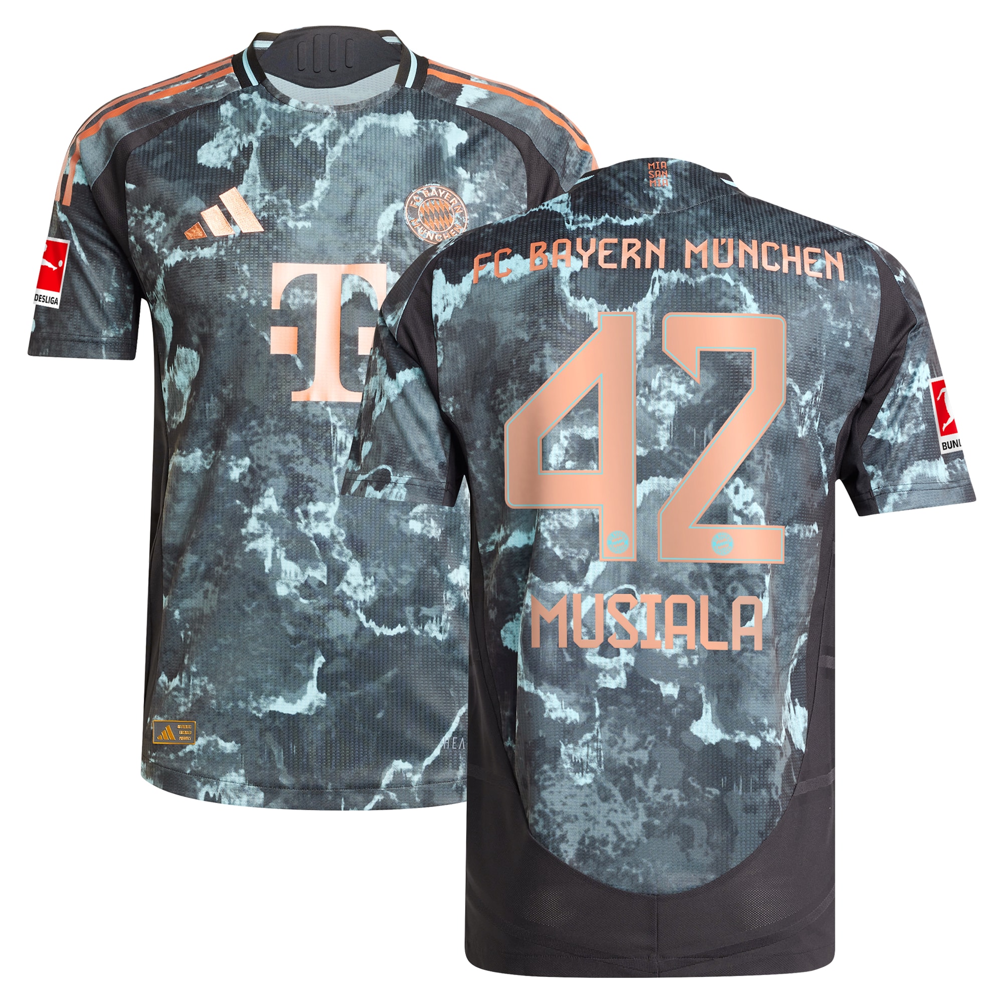 [SJH] Jamal Musiala #42 Bayern Munich 2024/25 Away Authentic Player Jersey - Black