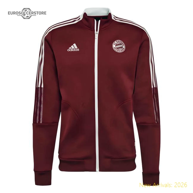 Official Professional-Grade 2021-2022 Bayern Munich Anthem Jacket (Red)