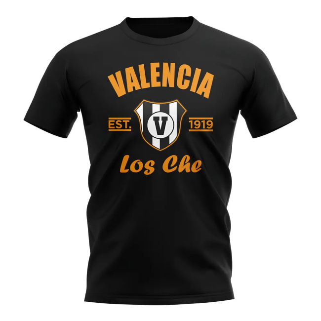 Valencia Football T-Shirt (Black) Antibacterial Antibacterial