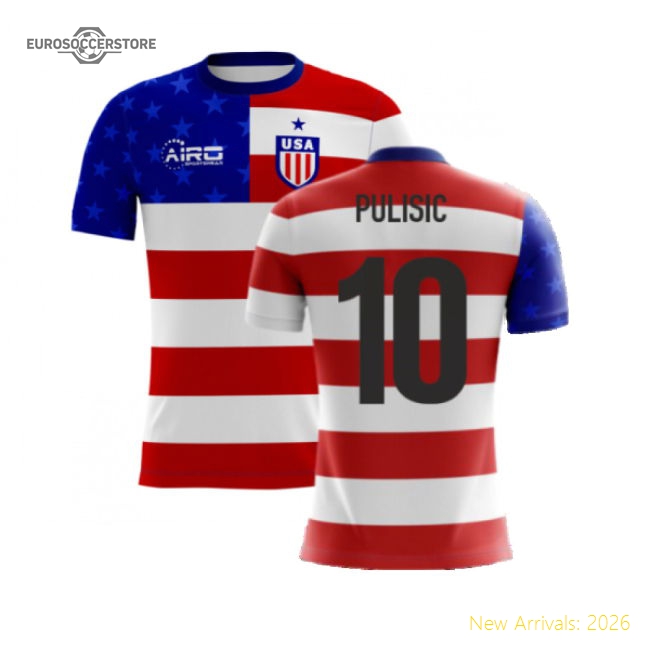 2025-2026 Usmnt Airo Concept First Jersey (pulisic 10) - Fan Collection