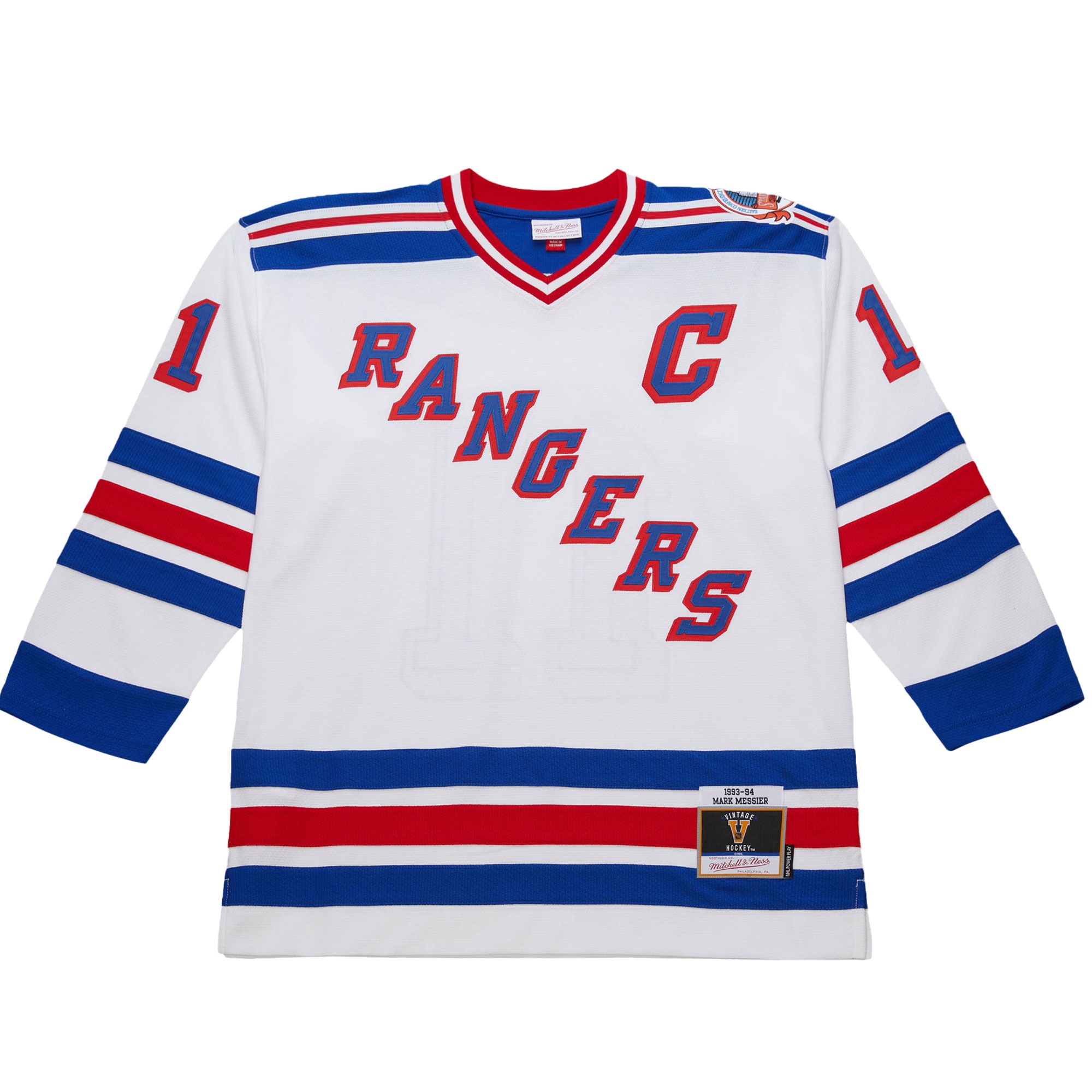 [LK] Mark Messier New York Rangers 1993-94 Power Play Jersey - White