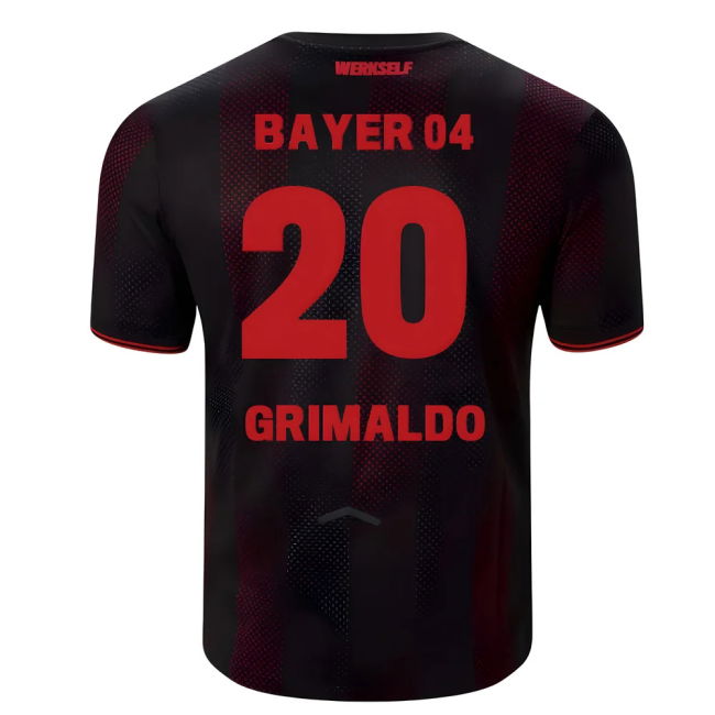 Bayer Leverkusen 2025-2026 Home Football Kit (Grimaldo 20)