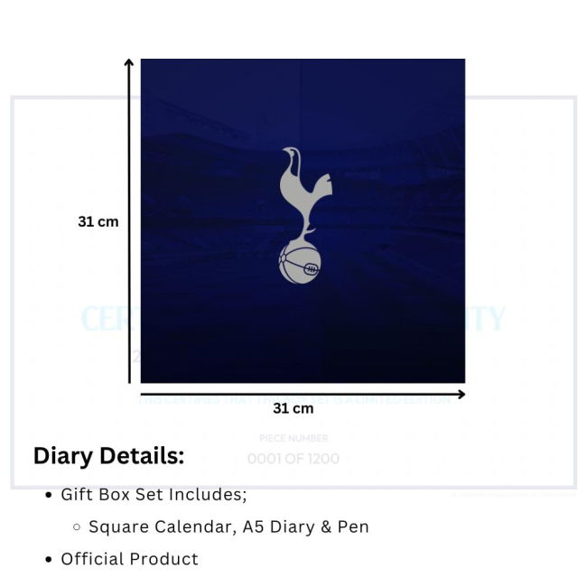 Spurs Tottenham Hotspur Fc Calendar Diary Musical Gift Box #2026 Pr...